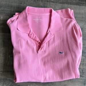 Mens pink Vineyard Vines polo size large